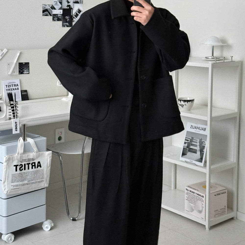 【Metanoia】韓國設計 10%羊毛翻領外套