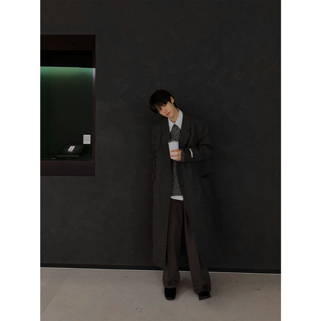 【Metanoia】🇰🇷韓製 50%羊毛翻領長版大衣