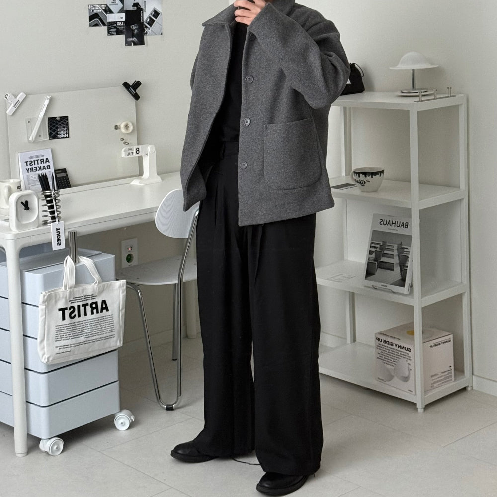 【Metanoia】韓國設計 10%羊毛翻領外套