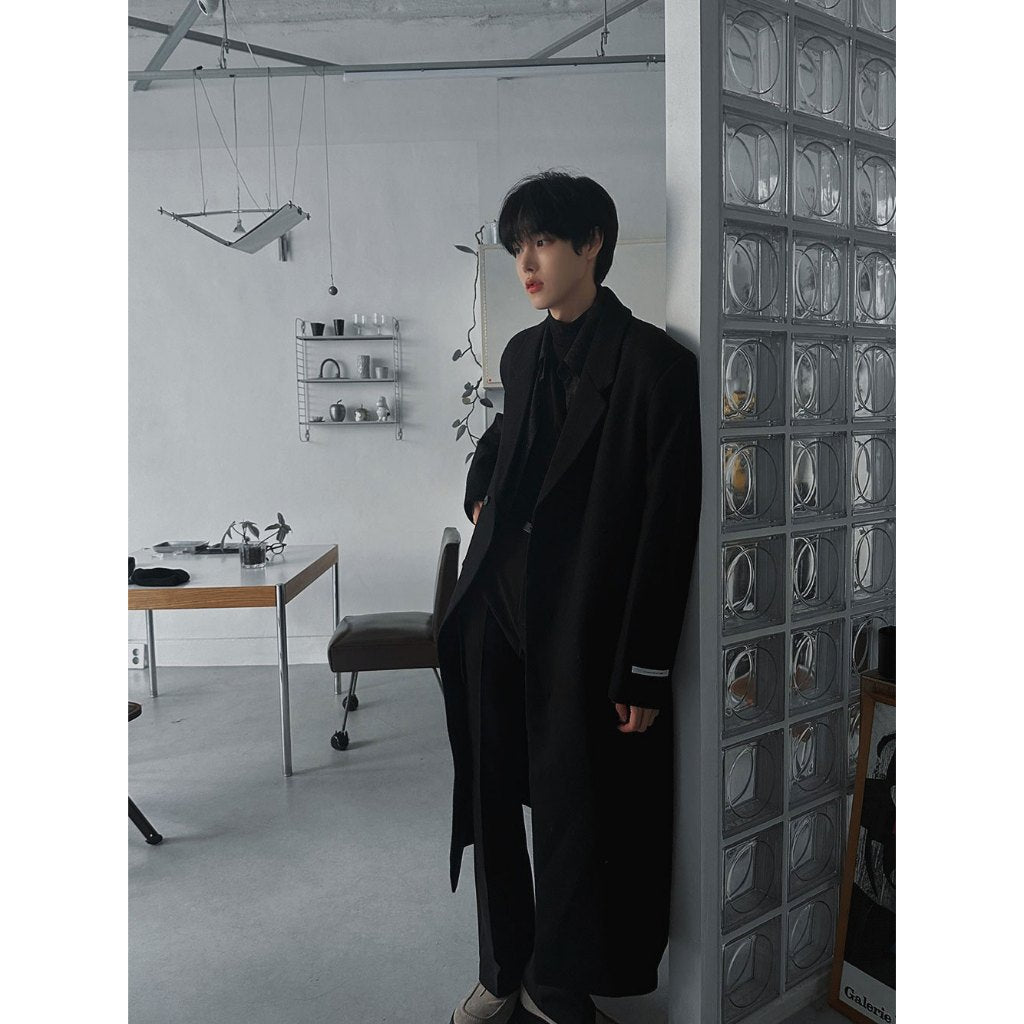 【Metanoia】🇰🇷韓製 50%羊毛翻領長版大衣