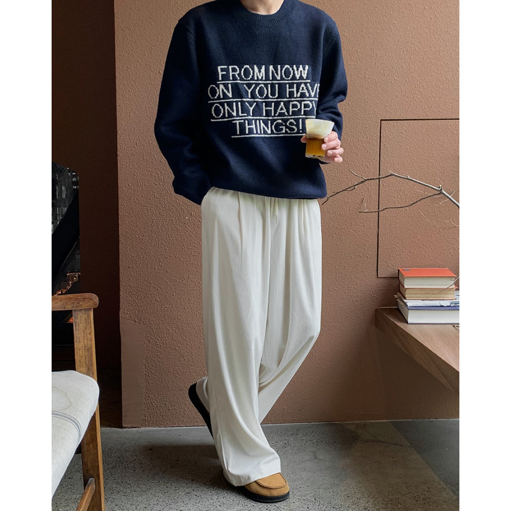 【Metanoia】韓國設計 燈芯絨落地褲