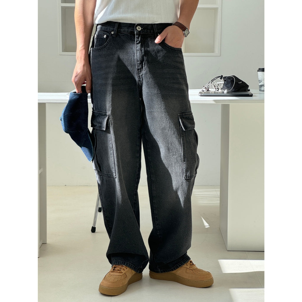 【Metanoia】🇰🇷韓製 工裝落地牛仔褲