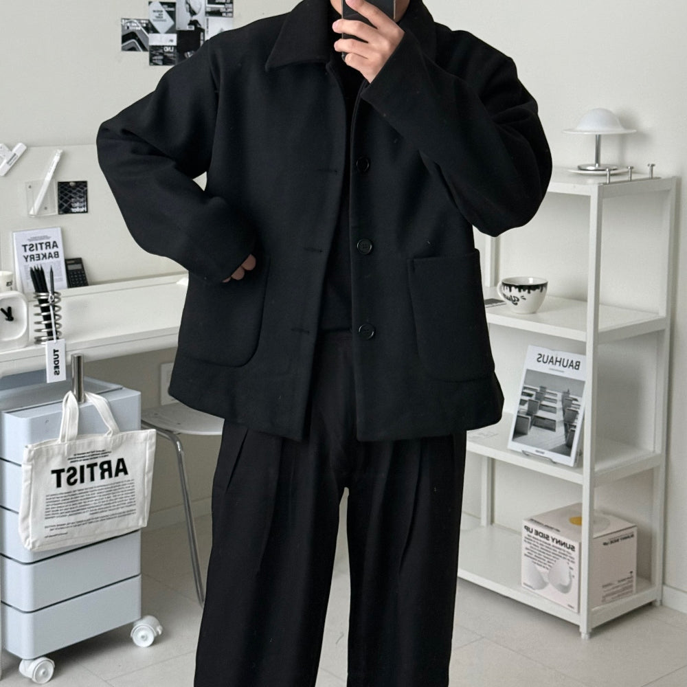 【Metanoia】韓國設計 10%羊毛翻領外套