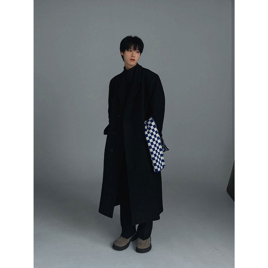 【Metanoia】🇰🇷韓製 50%羊毛翻領長版大衣