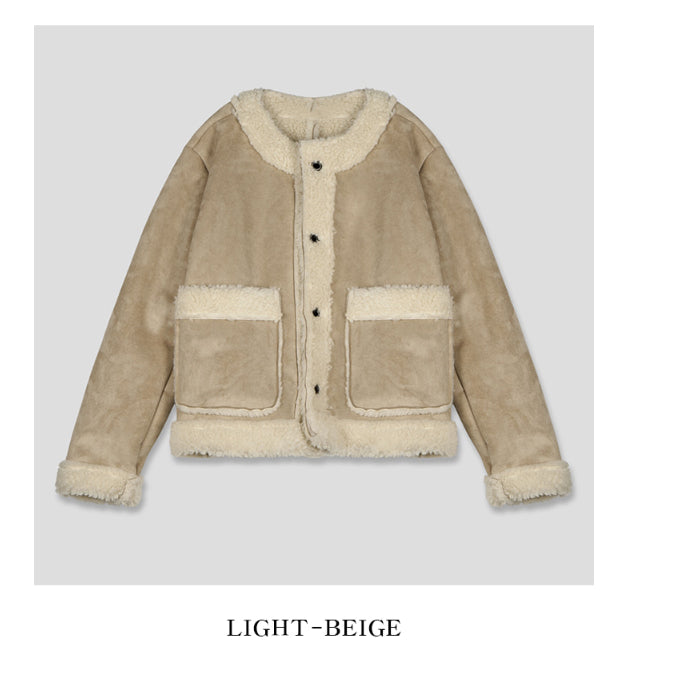 【Metanoia】🇰🇷韓製 羊羔毛麂皮外套