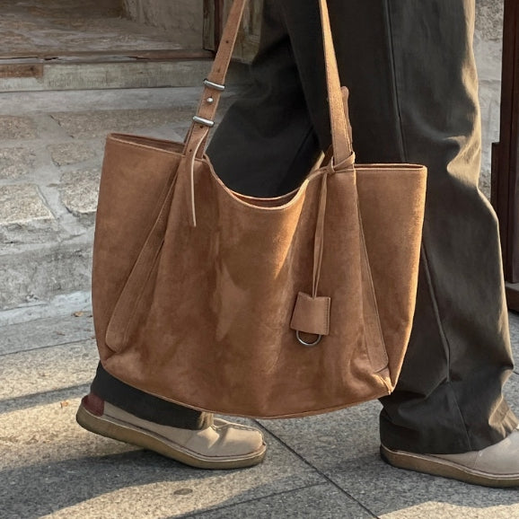 【Metanoia】韓國設計 蕾雅麂皮托特單肩包 - 1