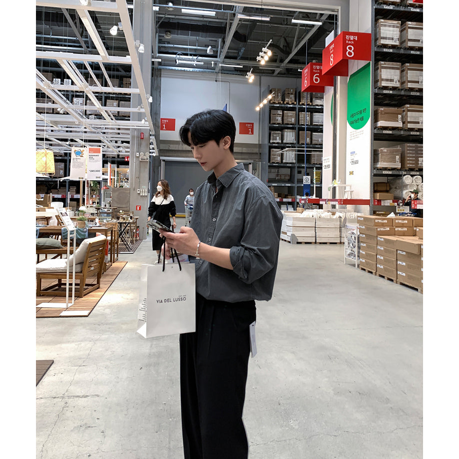 【Metanoia】🇰🇷韓製 水洗長袖襯衫