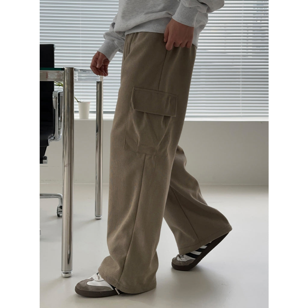 【Metanoia】韓國設計 燈芯絨工裝落地褲
