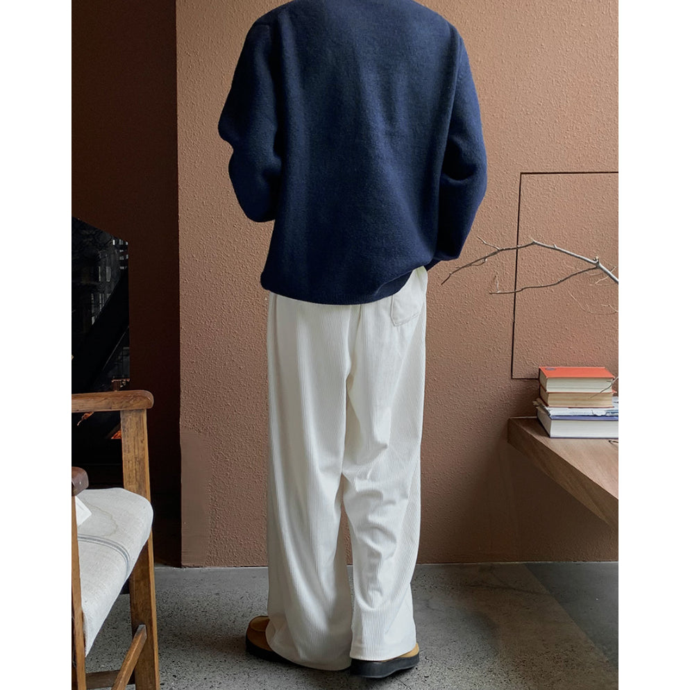 【Metanoia】韓國設計 燈芯絨落地褲