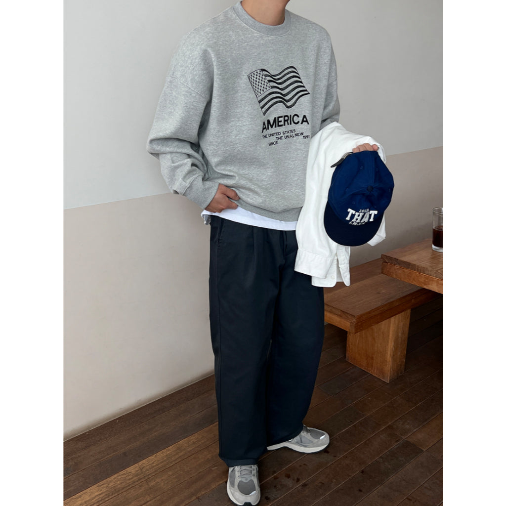 【Metanoia】🇰🇷韓製 星條旗刺繡衛衣