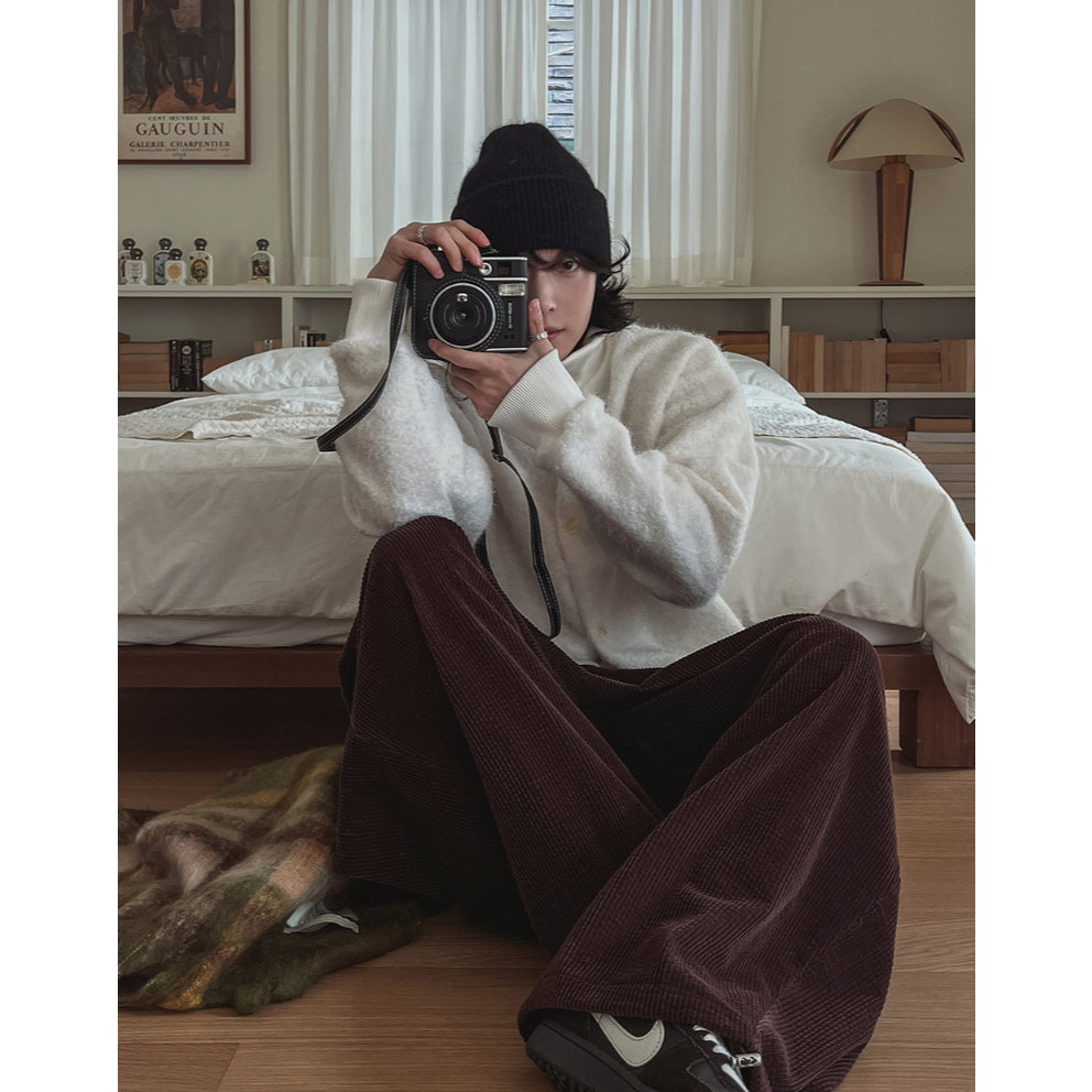 【Metanoia】🇰🇷韓製 雪毛高領開襟衫