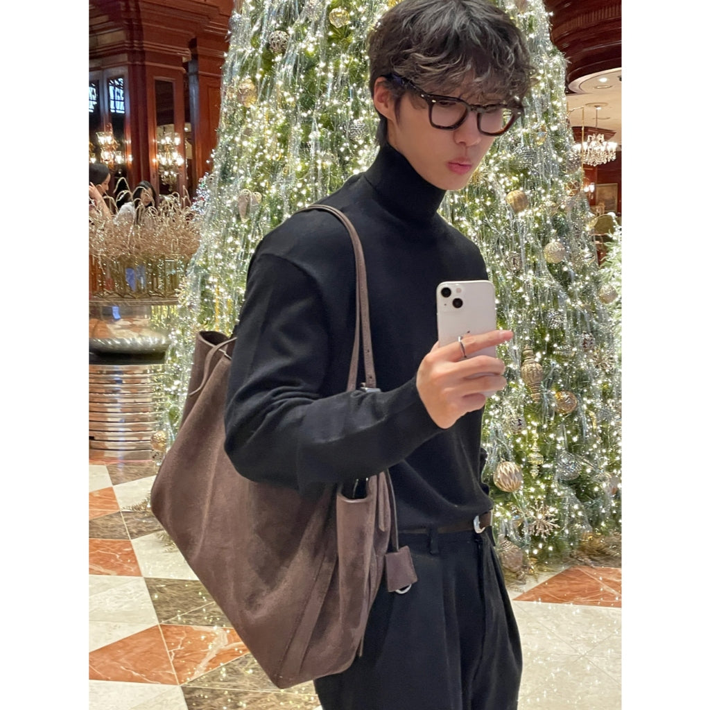 【Metanoia】韓國設計 蕾雅麂皮托特單肩包 - 6