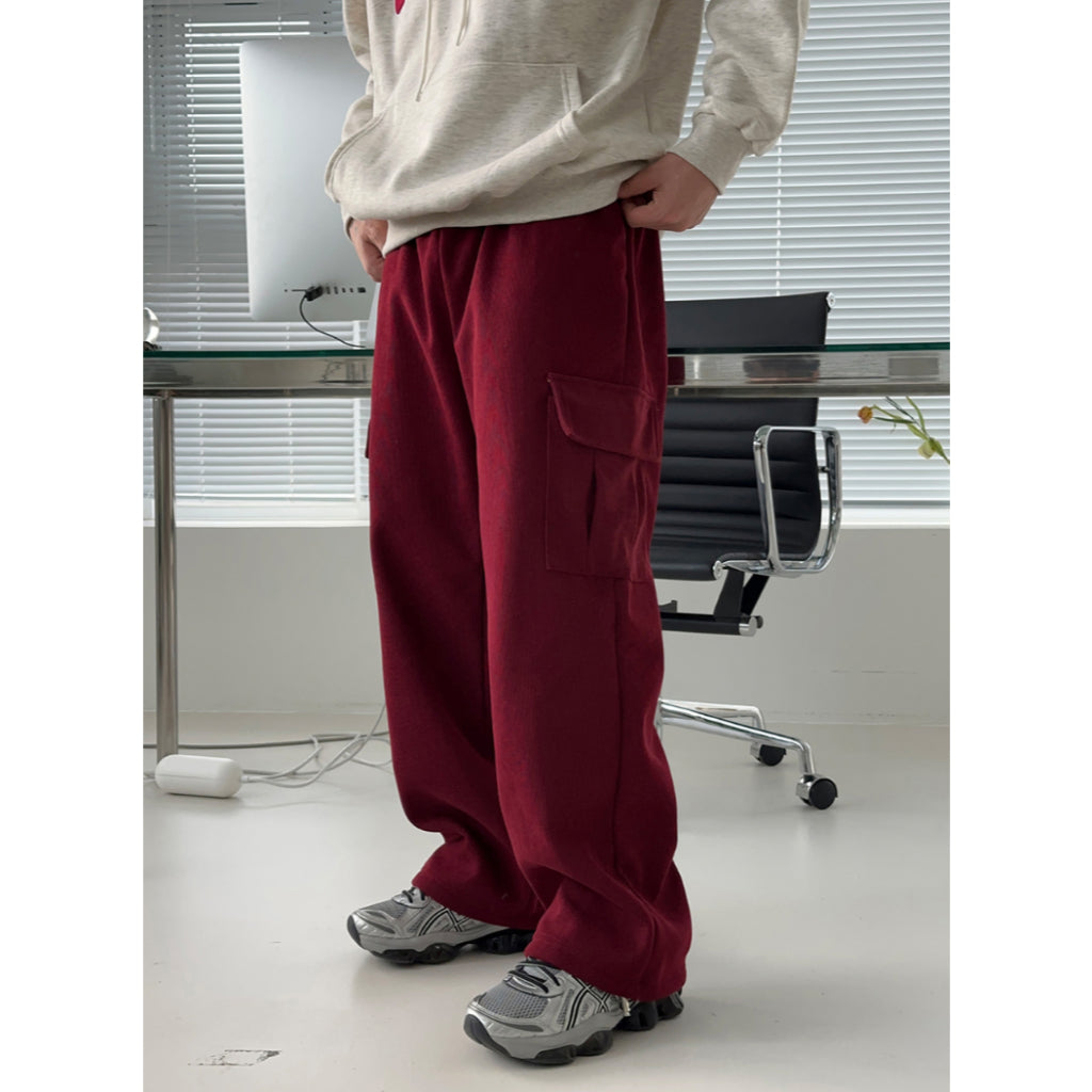 【Metanoia】韓國設計 燈芯絨工裝落地褲