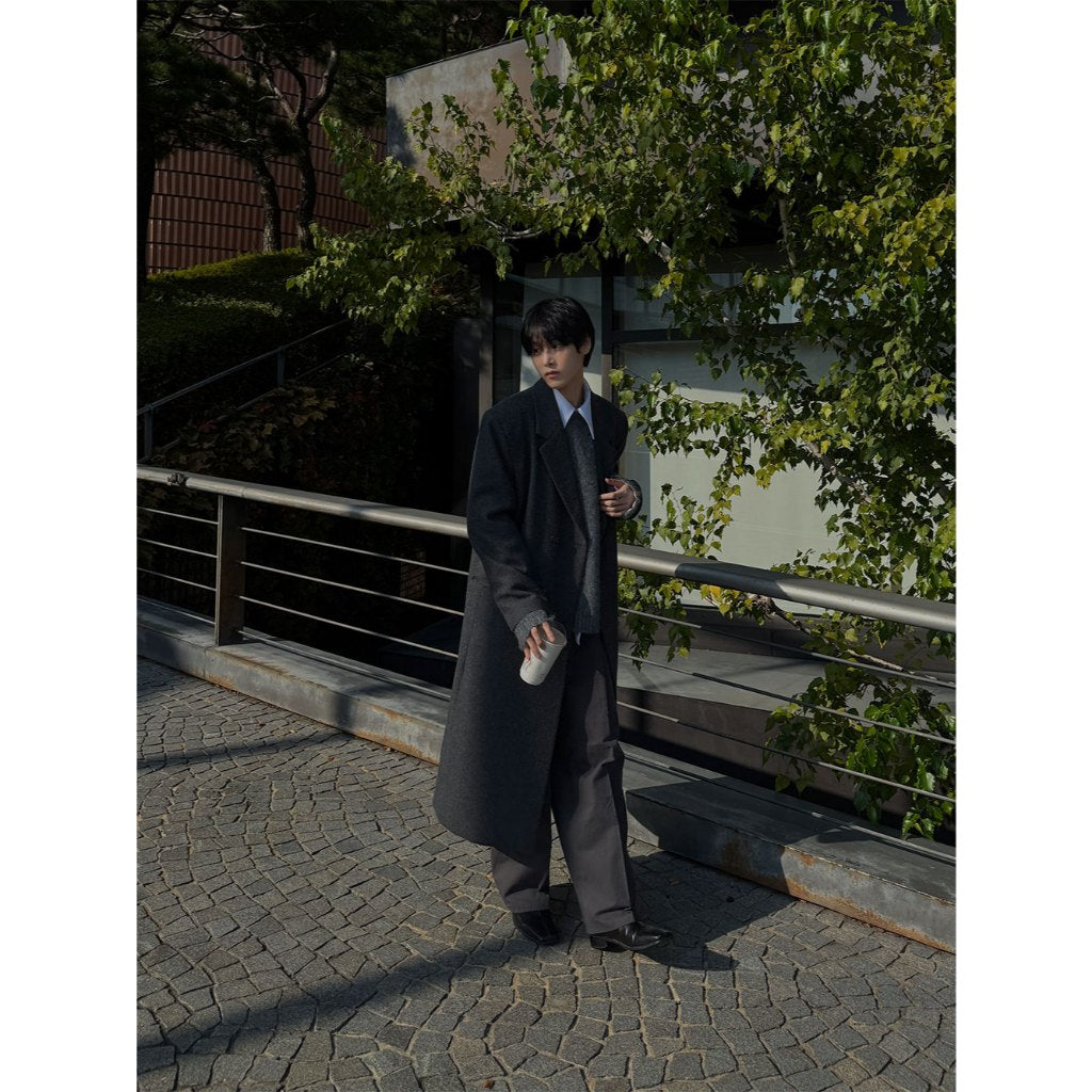 【Metanoia】🇰🇷韓製 50%羊毛翻領長版大衣