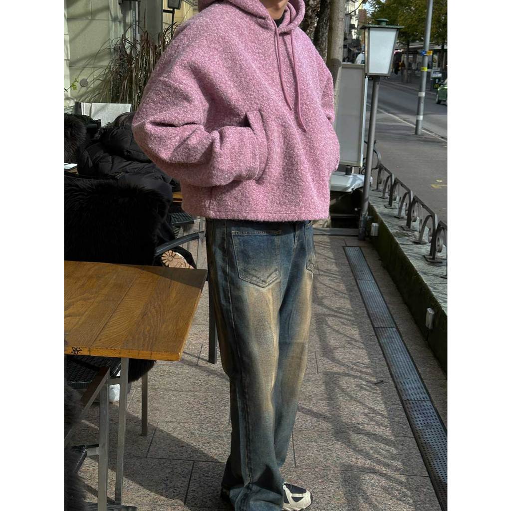 【Metanoia】🇰🇷韓製 連帽短版毛絨上衣