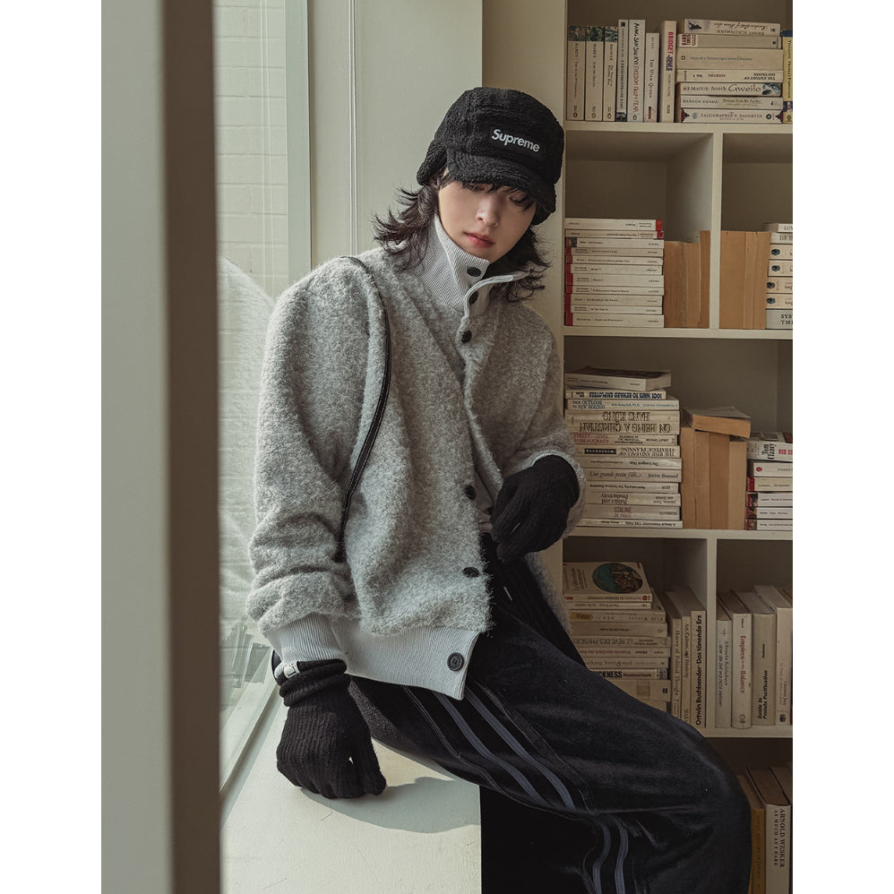 【Metanoia】🇰🇷韓製 雪毛高領開襟衫