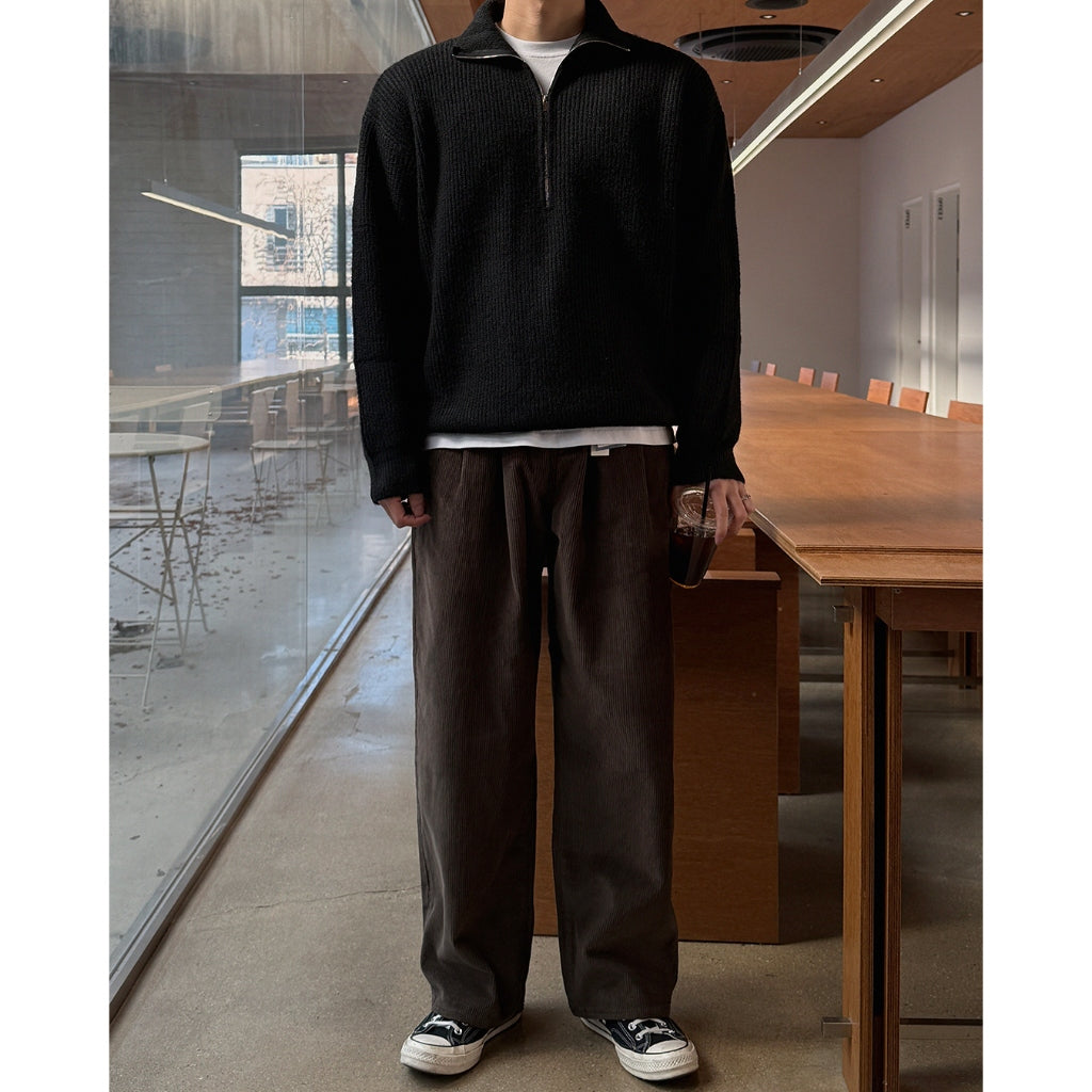 【Metanoia】韓國設計 5%羊毛半拉鍊針織衣