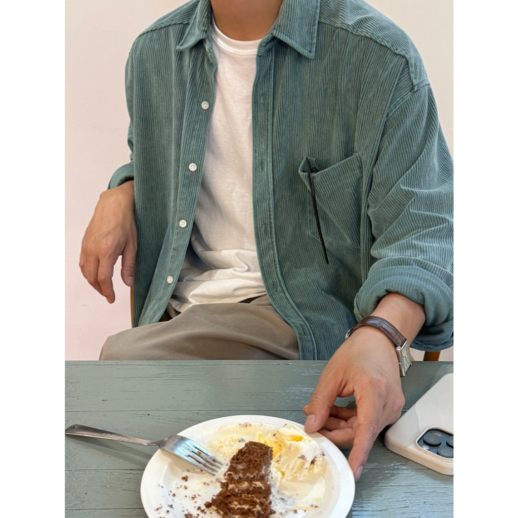 【Metanoia】🇰🇷韓製 燈芯絨襯衫