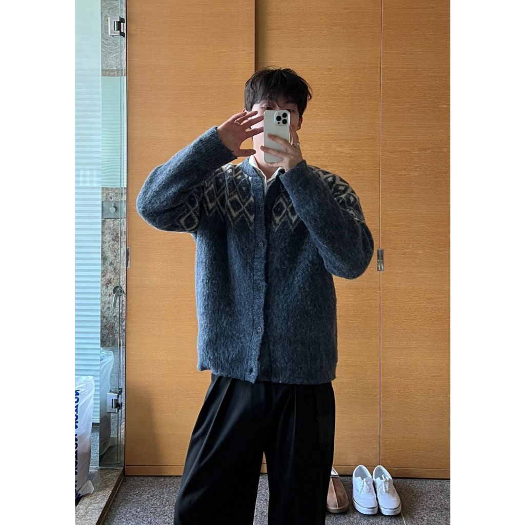 【Metanoia】韓國設計 馬海毛北歐開衫針織外套