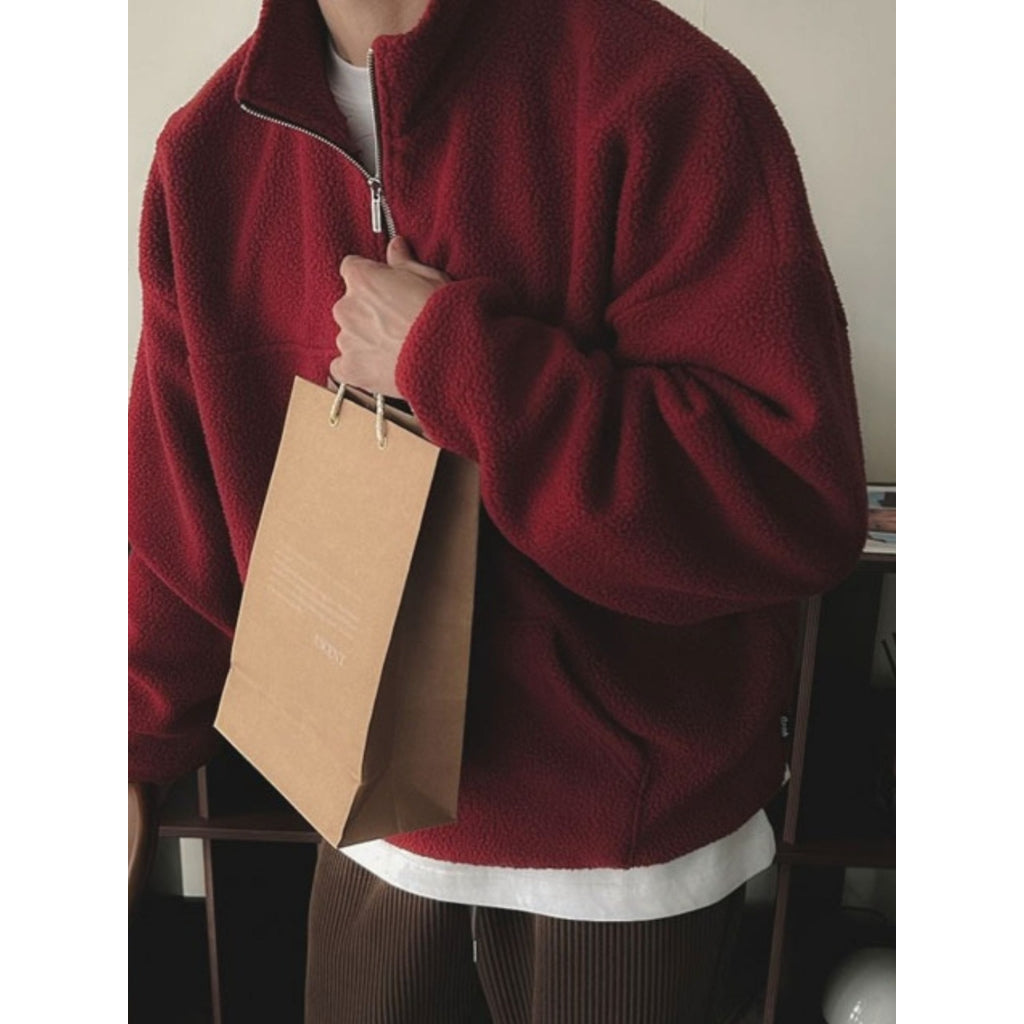 【Metanoia】🇰🇷韓製 抓绒半拉鍊上衣