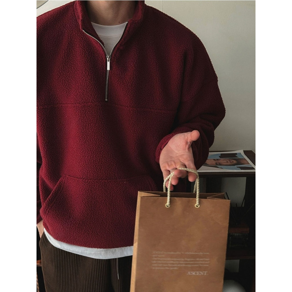 【Metanoia】🇰🇷韓製 抓绒半拉鍊上衣