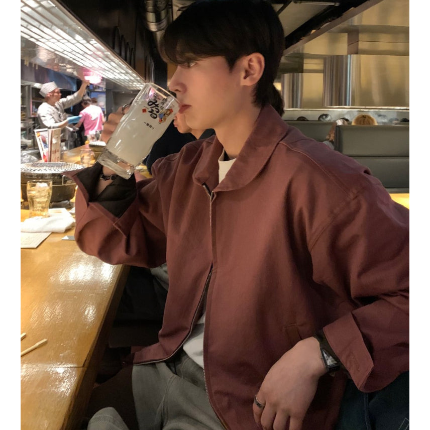 【Metanoia】🇰🇷韓製 斜紋棉質短版夾克外套