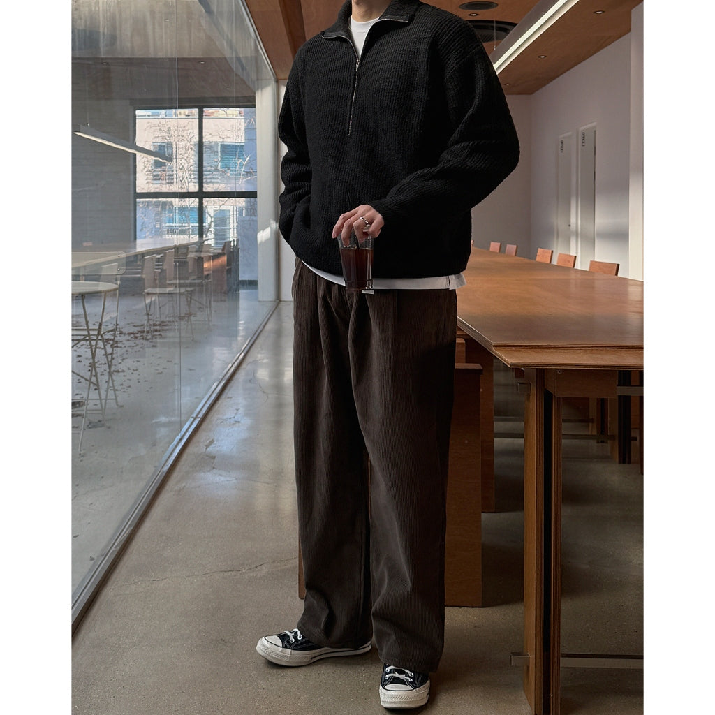 【Metanoia】韓國設計 5%羊毛半拉鍊針織衣