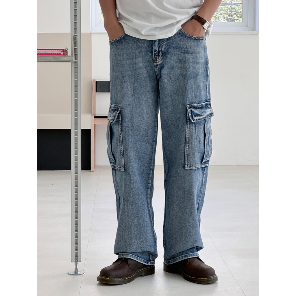 【Metanoia】🇰🇷韓製 工裝落地牛仔褲