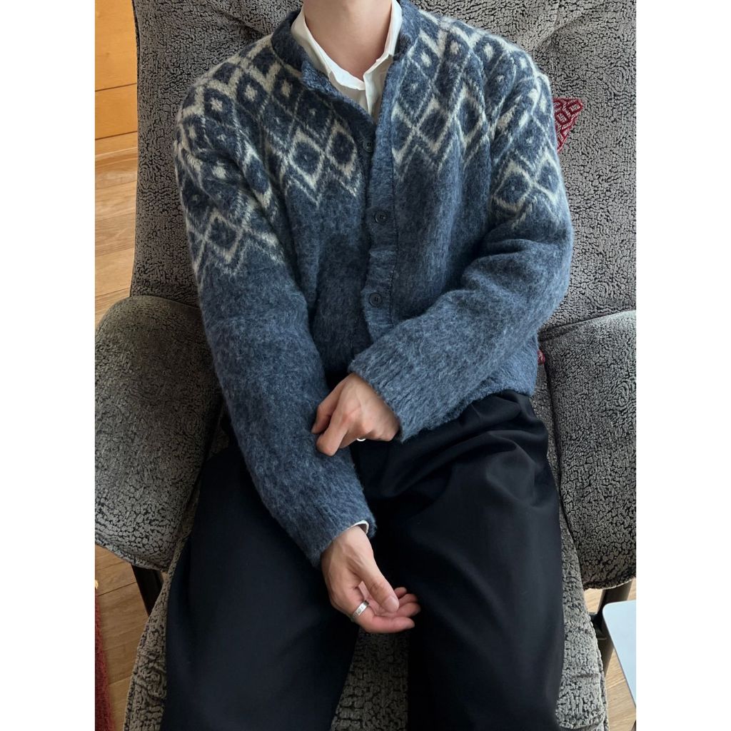 【Metanoia】韓國設計 馬海毛北歐開衫針織外套