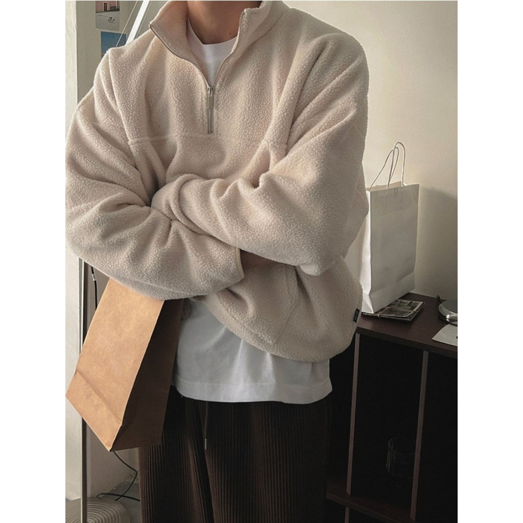 【Metanoia】🇰🇷韓製 抓绒半拉鍊上衣