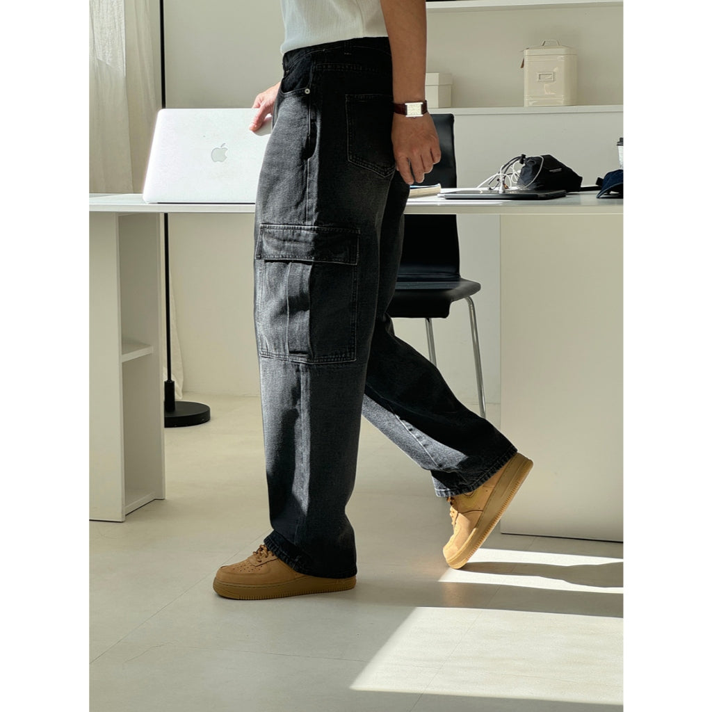 【Metanoia】🇰🇷韓製 工裝落地牛仔褲