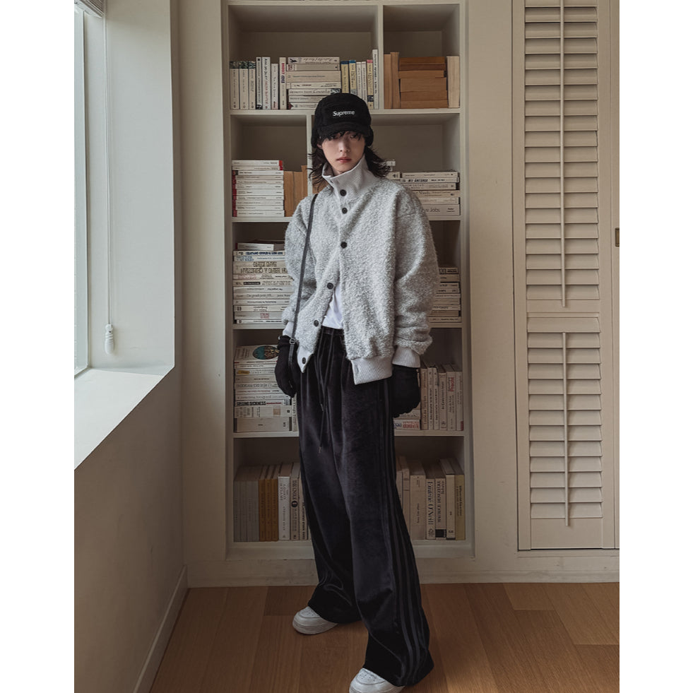 【Metanoia】🇰🇷韓製 雪毛高領開襟衫