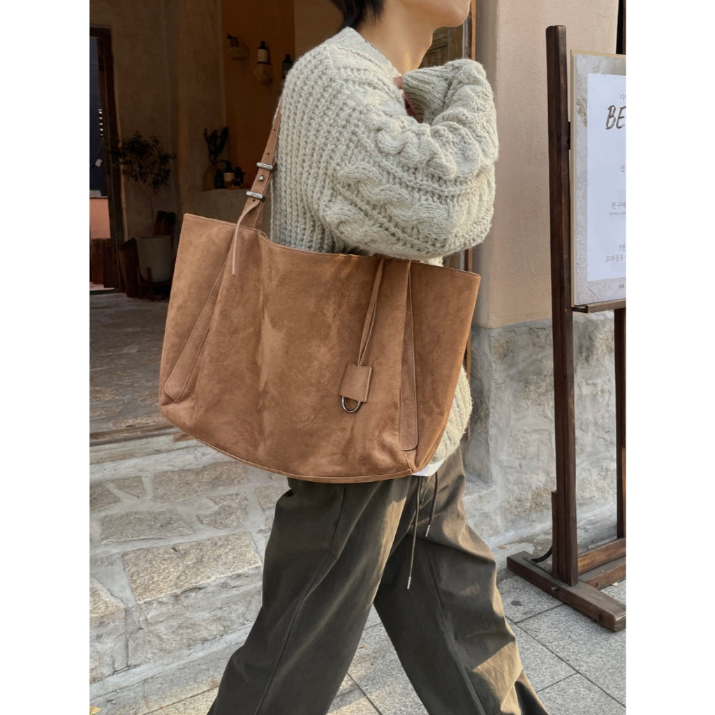 【Metanoia】韓國設計 蕾雅麂皮托特單肩包 - 3