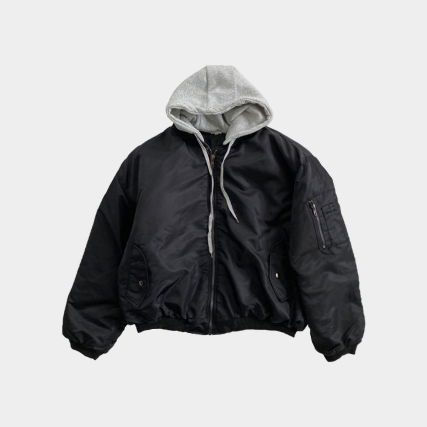 【Metanoia】韓國設計 可拆帽MA-1飛行外套