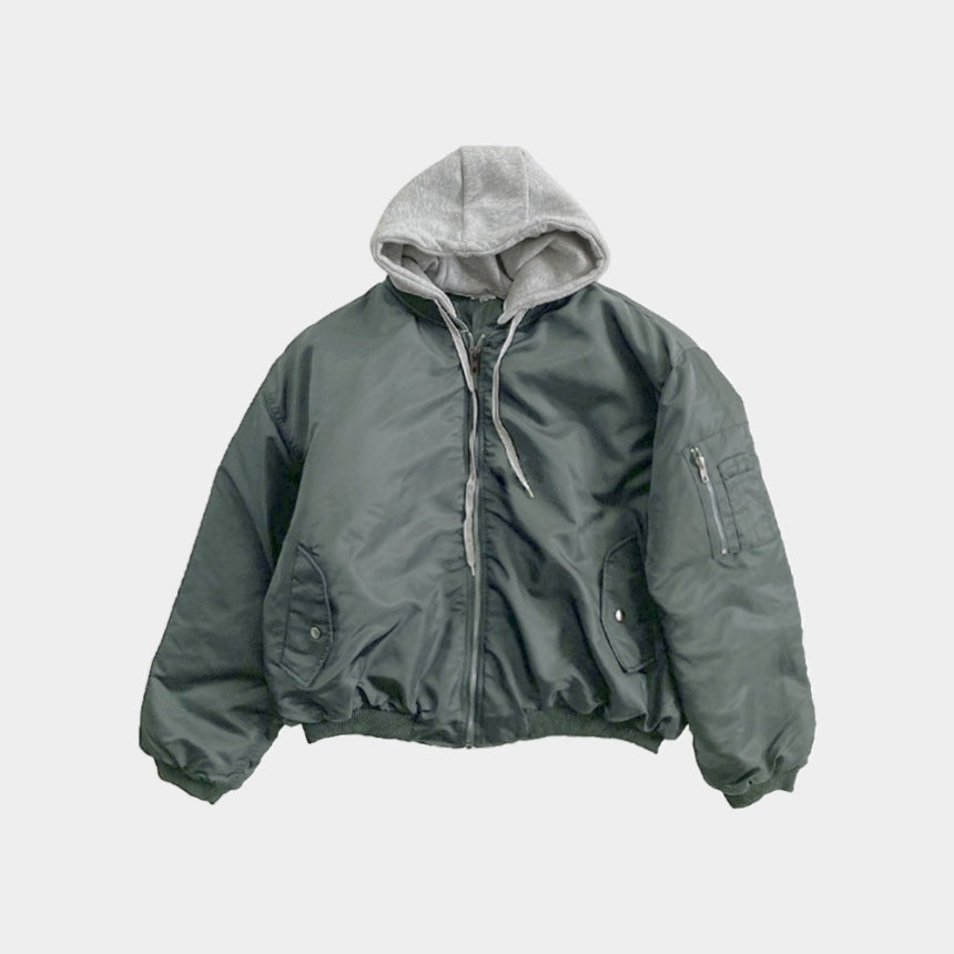 【Metanoia】韓國設計 可拆帽MA-1飛行外套