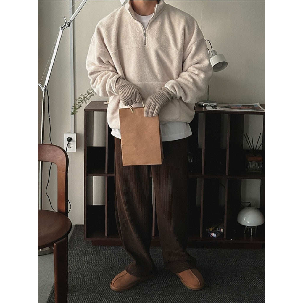 【Metanoia】🇰🇷韓製 抓绒半拉鍊上衣