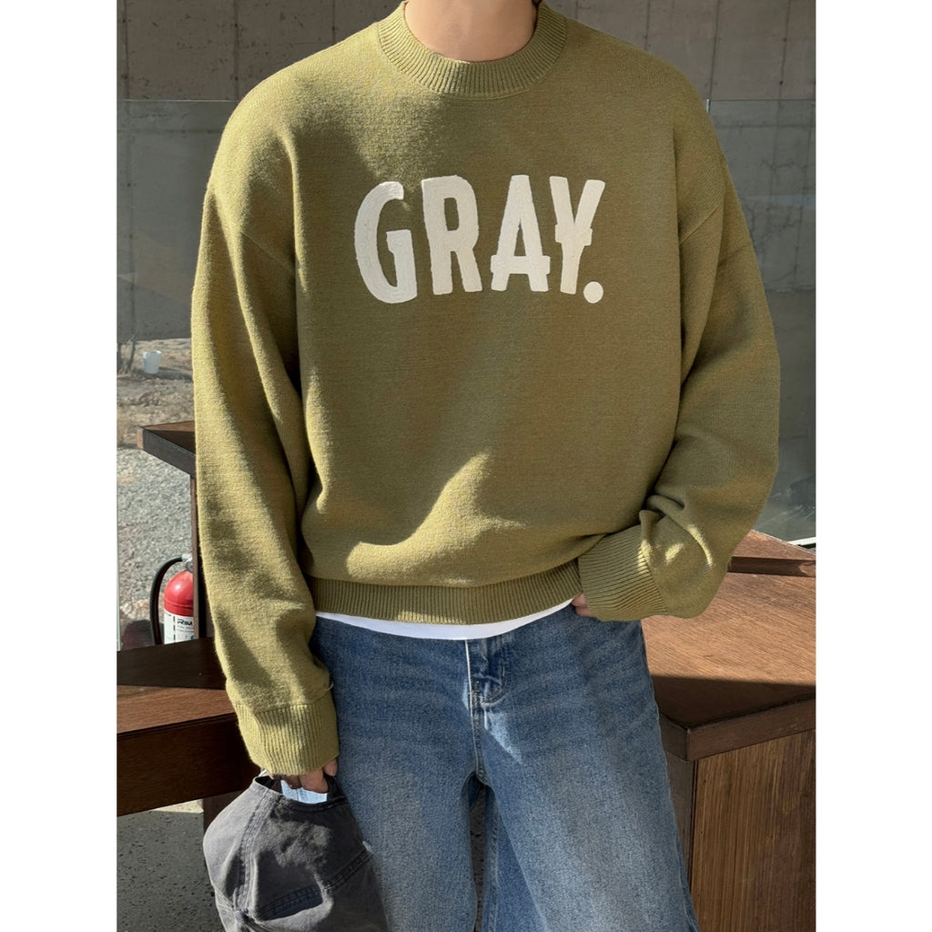 【Metanoia】韓國設計 刺繡圓領針織衣