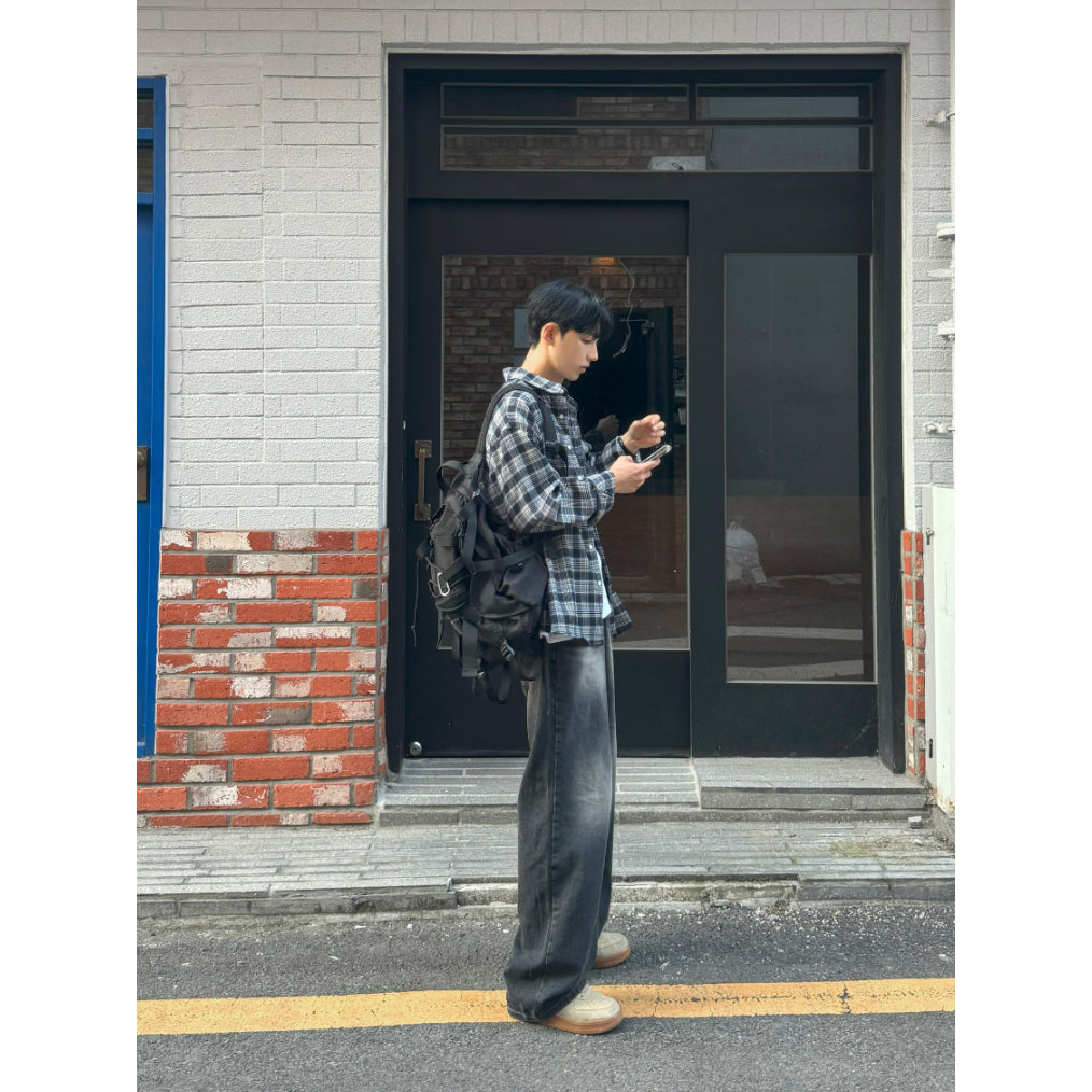 【Metanoia】🇰🇷韓製 格紋長袖襯衫