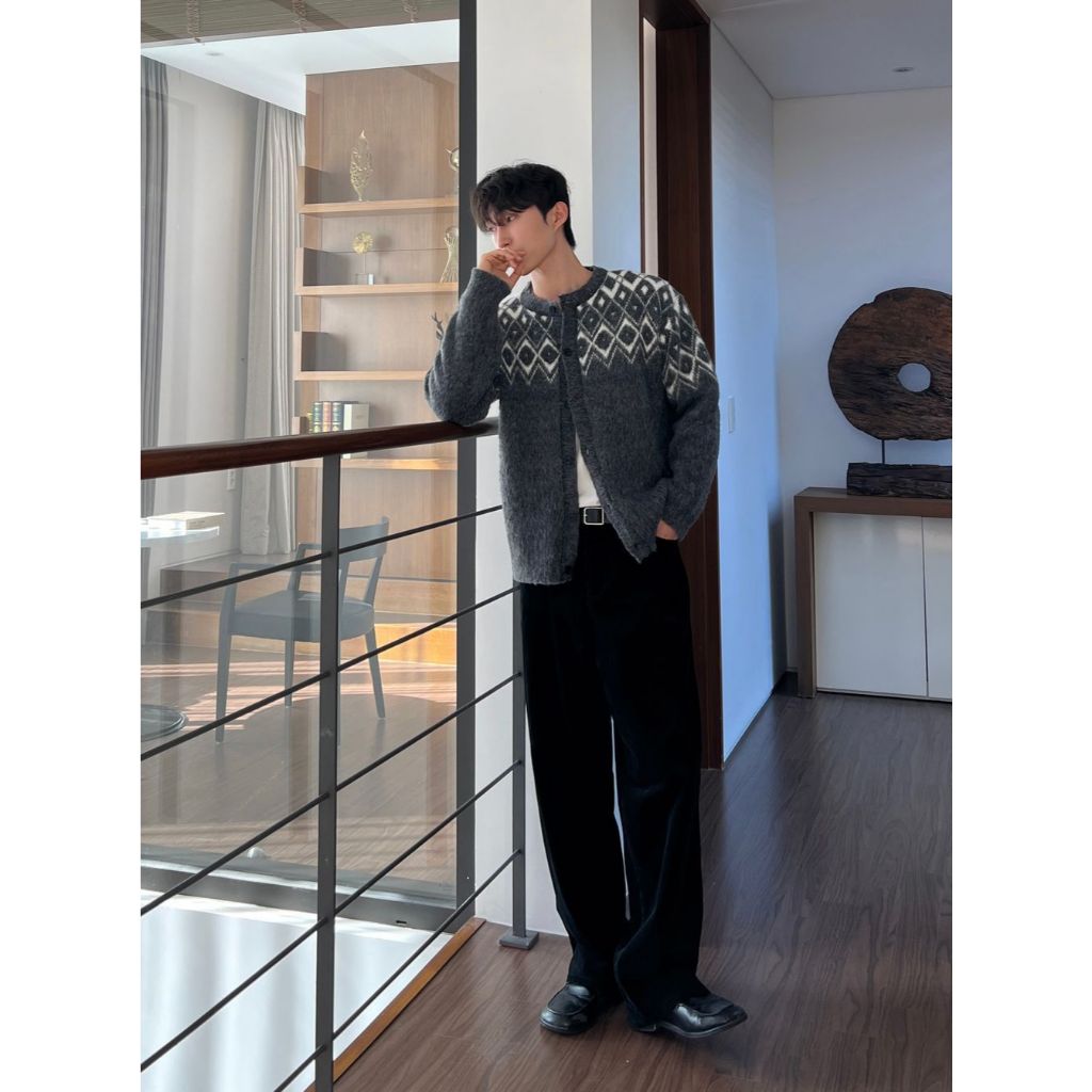 【Metanoia】韓國設計 馬海毛北歐開衫針織外套