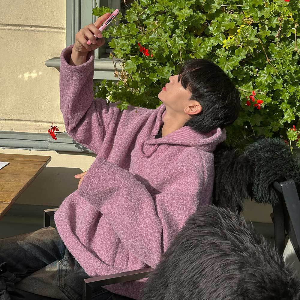 【Metanoia】🇰🇷韓製 連帽短版毛絨上衣