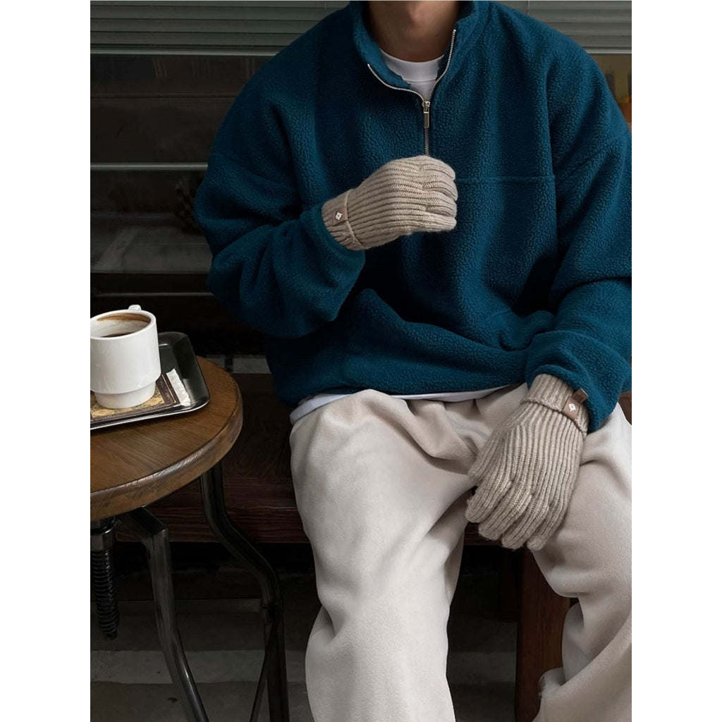 【Metanoia】🇰🇷韓製 抓绒半拉鍊上衣