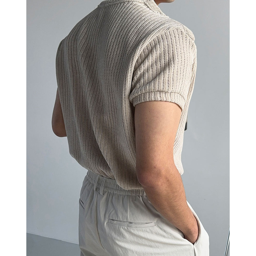 【Metanoia】🇰🇷韓製 亨利領短袖T恤 - 8