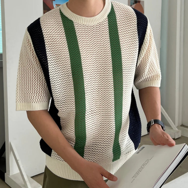 【Metanoia】🇰🇷韓製 針織鏤空短袖上衣 - 1