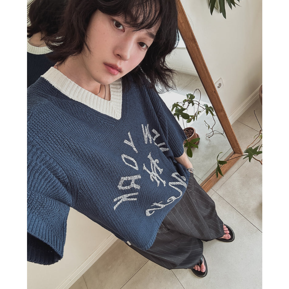 【Metanoia】🇰🇷韓製 紐約V型針織短袖 - 9