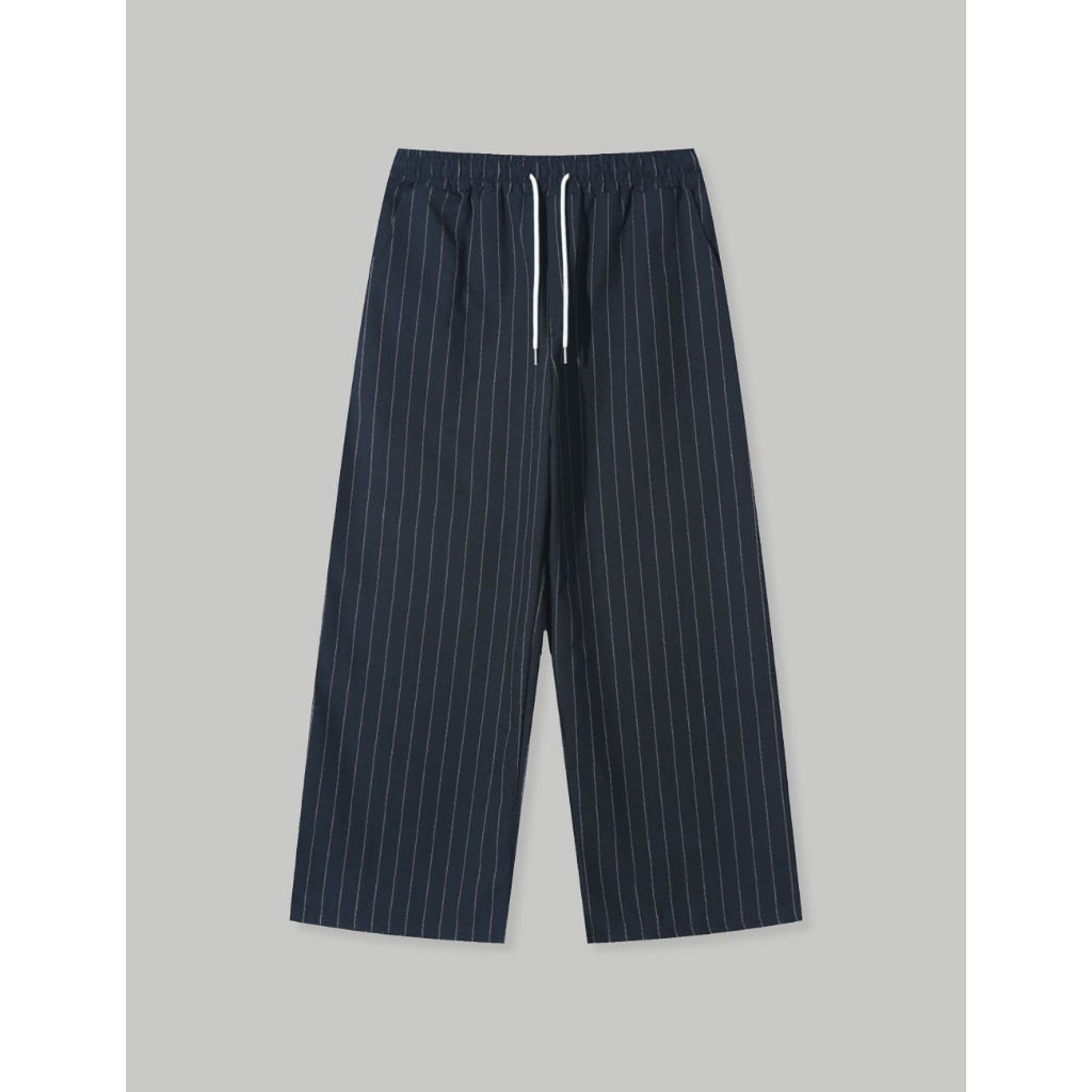 【Metanoia】🇰🇷韓製 亞麻條紋落地褲 - 8