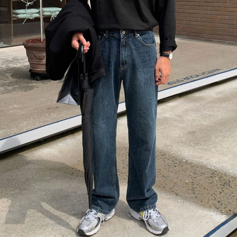 【Metanoia】韓國設計 直筒落地牛仔褲