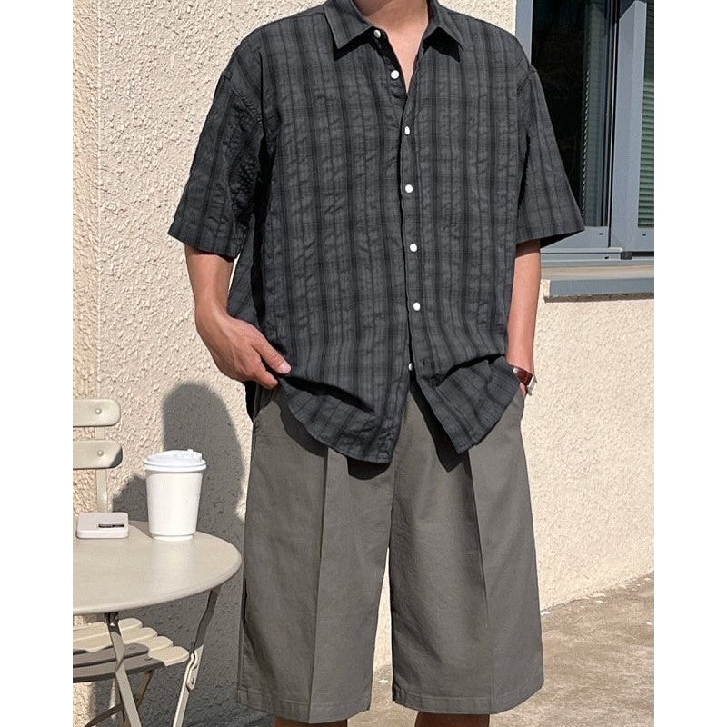 【Metanoia】🇰🇷韓製 格紋短袖襯衫 - 3