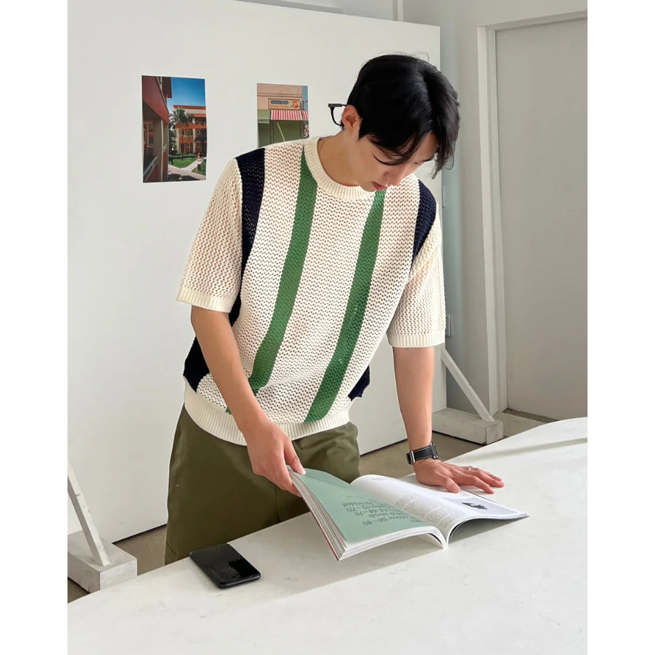 【Metanoia】🇰🇷韓製 針織鏤空短袖上衣 - 2