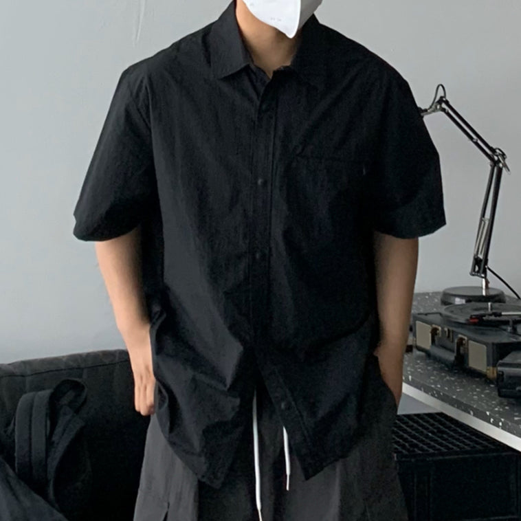 【Metanoia】🇰🇷韓製 寬鬆翻領短袖襯衫