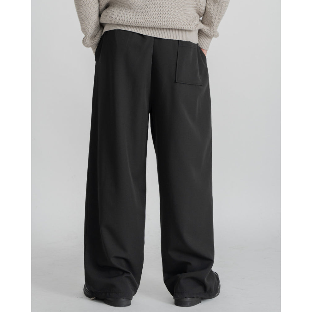 【Metanoia】韓國設計  鬆緊帶落地西裝褲